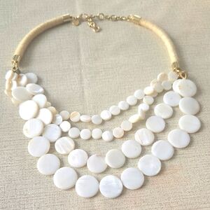 Elegant White Shell Necklace TALBOTS..EXCELLENT CONDITION